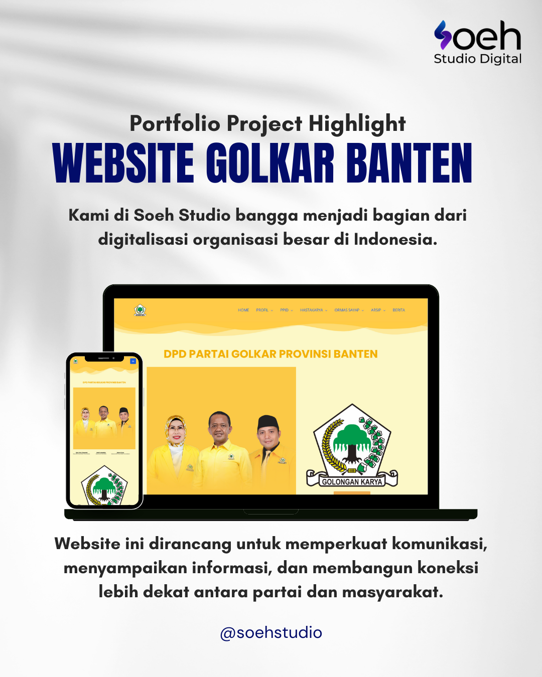 Portfolio Project Highlight Website GOLKAR Banten